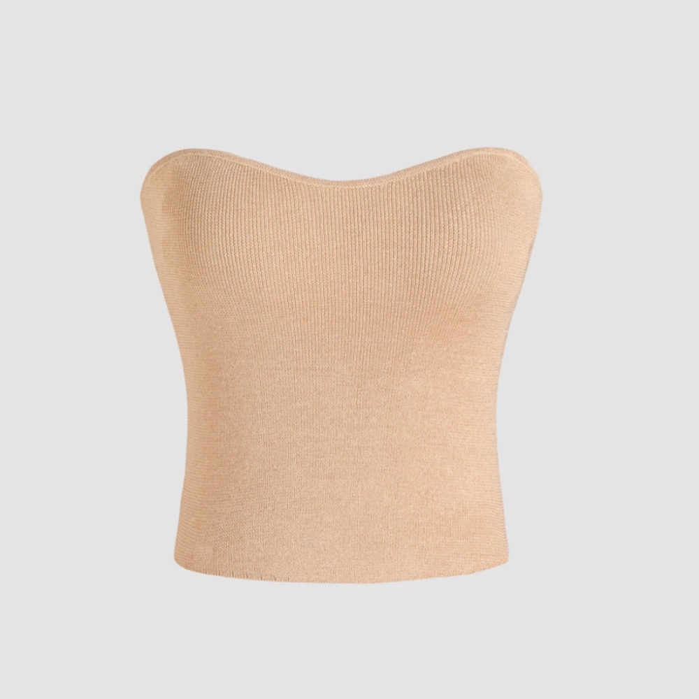 Solid Knit Tube Crop Top - NWT